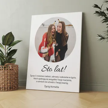 Personalizowany prezent na urodziny obraz ze zdjęć na płotnie 30x40 cm