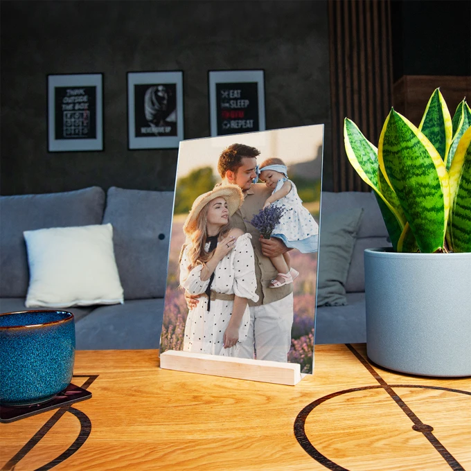 Ramka z Twoim zdjęciem na szkle akrylowym plexi full foto A4