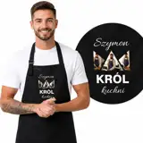 Fartuch z imieniem zdjęciem Król Kuchni na prezent