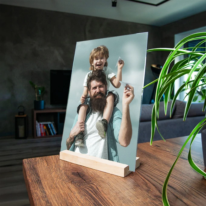 Zdjęcie na szkle na prezent dla taty 21x30 cm