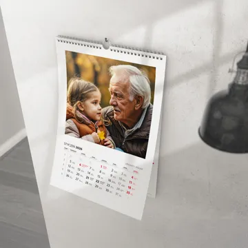 Kalendarz ścienny dla dziadka ze zdjęciami na prezent A3 na spirali