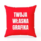 Czerwona poduszka z Twoim zdjęciem nadrukiem