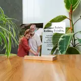 Ramka podziękowanie na szkle akrylowym ze zdjęciem i tekstem prezent dla Babci i Dziadka 21x30cm