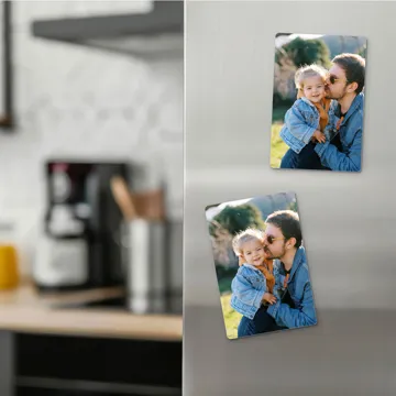 Prezent dla Taty foto magnes ze zdjęciem upominek Dzień Ojca 10x7 cm wykończenie matowe
