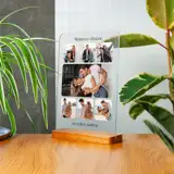 Ramka z Twoim zdjęciem i tekstem na szkle akrylowym kolaż zdjęć A4