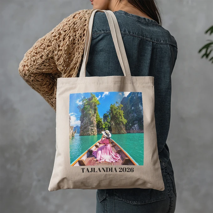 Torba bawełniana z własnym zdjęciem nadrukiem