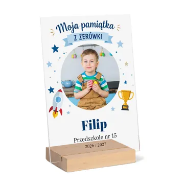 Pamiątka na zakończenie zerówki dla dziecka ramka ze zdjęciem własnym tekstem