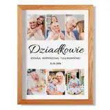 Personalizowany obraz dla Babci i Dziadka na płótnie 30x40 cm w drewnianej ramie