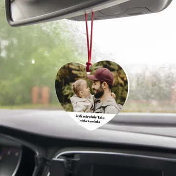 Zawieszka do auta dla Taty ze zdjęciem i napisem na prezent