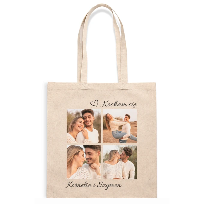 Torba z własnym nadrukiem zdjęciem na prezent