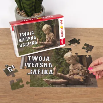 Puzzle z własnym nadrukiem zdjęciem 35 elementów z pudełkiem