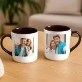 Kubek ze zdjęciem czarne ucho czarny środek personalizowany