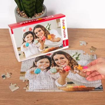 Prezent na Wielkanoc Zająca puzzle z Twojego zdjęcia 96 el. z pudełkiem