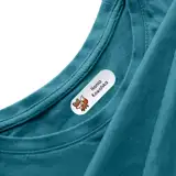 Metki imienne na odzież dla dzieci arkusz 58 sztuk lisek