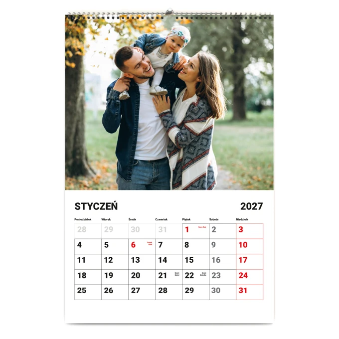 Fotokalendarz z Twoimi zdjęciami 13-stronicowy A3 terminarz Full Foto