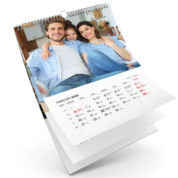 Personalizowany kalendarz ze zdjęciami 2026 ścienny 13 stron na prezent