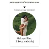 Kalendarz ścienny ze zdjęciami na prezent dla pary zakochanych A3 na spirali