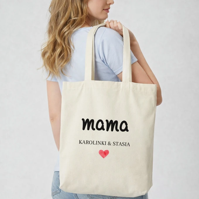 Torba z nadrukiem na zakupy dla mamy prezent na Dzień Mamy