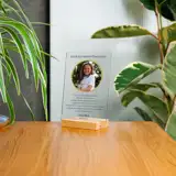 Akrylowe podziękowanie dla rodziców chrzestnych na komunię 15x21 cm