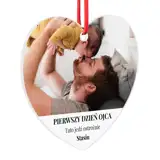 Prezent na Pierwszy Dzień Taty zawieszka do auta ze zdjęciem i własnym tekstem
