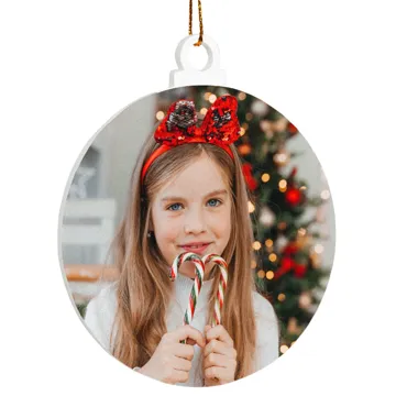 Akrylowa bombka ze zdjęciem full foto