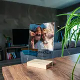 Zdjęcie z wakacji na szkle ramka 15x21 cm z Twoim podpisem