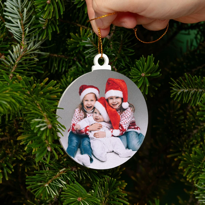 Akrylowa bombka ze zdjęciem full foto