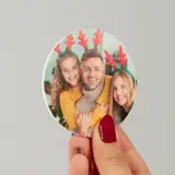 Magnes akrylowy ze zdjęciem na lodówkę okrągły full foto