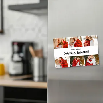 Prezent na walentynki dla chłopaka dziewczyny foto magnes kolaż 6 zdjęć 15x10 cm wykończenie matowe