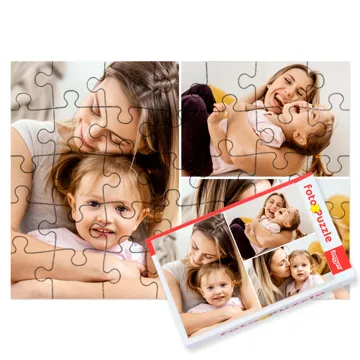 fotoPuzzle z pudełkiem ze zdjęcia 35 elementów kolaż