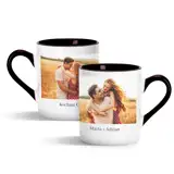 Personalizowany kubek ze zdjęciem podpisem czarny środek i uchwyt