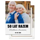 Prezent na 50 rocznicę ślubu obraz ze zdjęciem na płótnie 30x40 cm