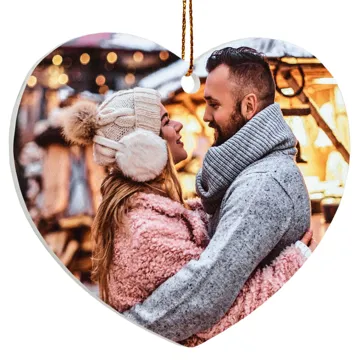 Bombka ze zdjęciem na choinkę akrylowa serce full foto