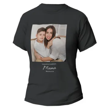 Personalizowana koszulka dla mamy ze zdjęciem własny napis damska
