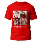 Koszulka ze zdjęciem własnym nadrukiem napisem czerwona męska, Kolaż Zdjęć rozm. M