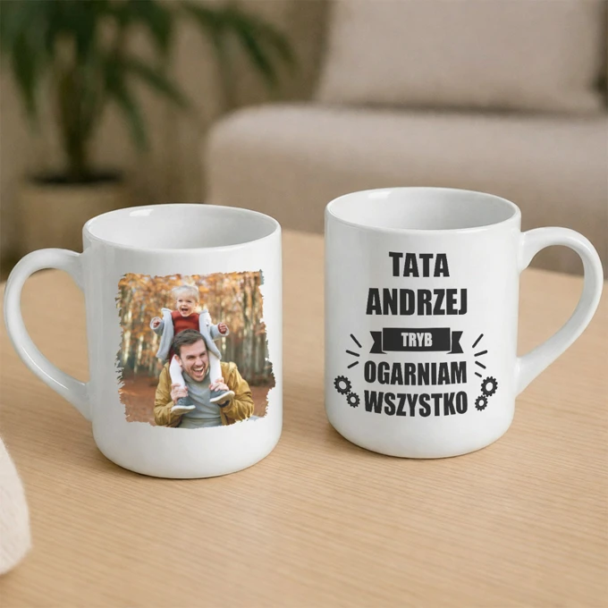 Personalizowany kubek z własnym zdjęciem dla taty na Dzień Taty