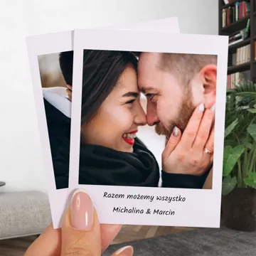 Zdjęcia polaroid z podpisem prezent na Walentynki 50 sztuk