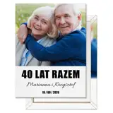 Obraz ze zdjęcia na płótnie 30x40 cm personalizowany prezent na 40 rocznicę ślubu
