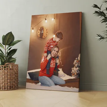 Personalizowany prezent na święta zdjęcie na płótnie obraz 30x40 cm