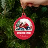 Bombka ze zdjęciem na choinkę Moje Pierwsze Święta imię dziecka