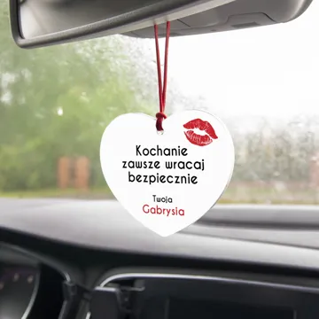 Zawieszka do auta dla chłopaka kochanie zawsze wracaj bezpiecznie
