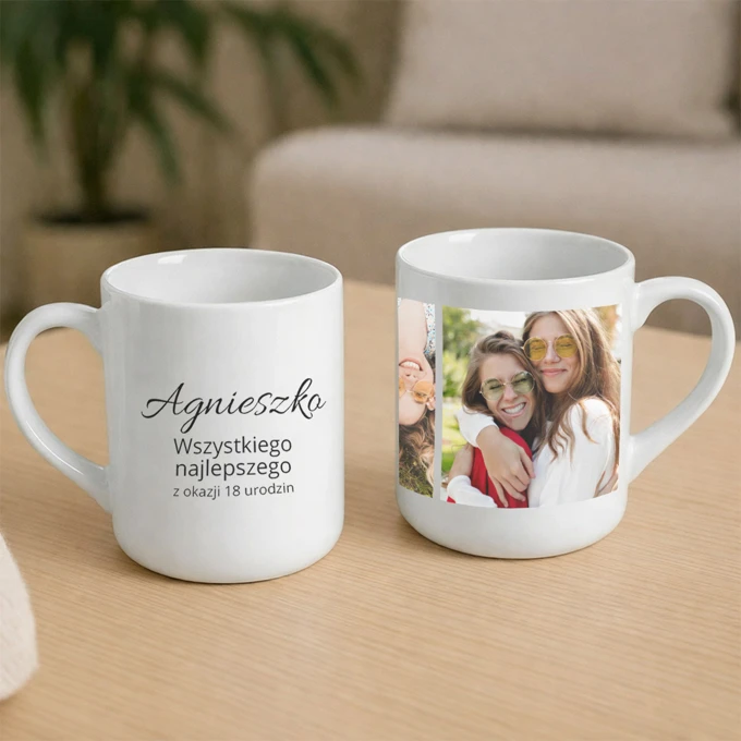Kubek ze zdjęciem prezent na 18 urodziny fotokubek na osiemnastkę