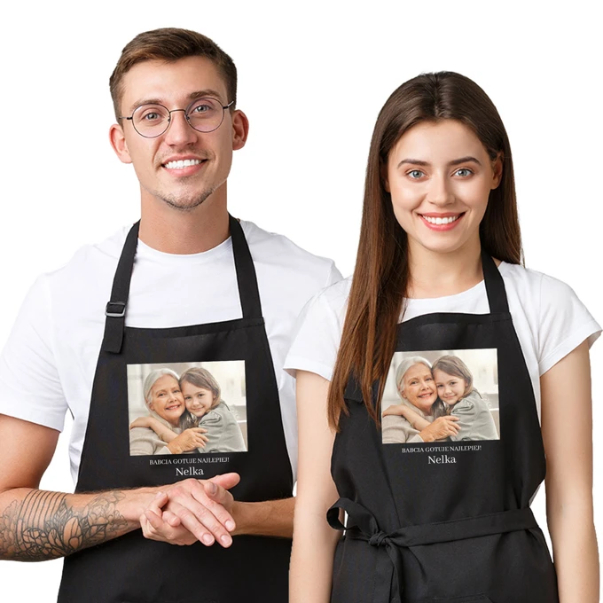 Fartuch kuchenny ze zdjęciem własnym nadrukiem dla Babci