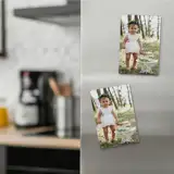 Magnes na roczek ze zdjęciem dziecka na podziękowanie dla gości 7x10 cm wykończenie matowe
