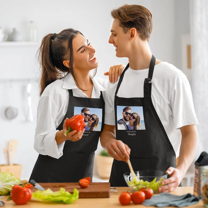 Fartuch kuchenny ze zdjęciem własnym nadrukiem i podpisem