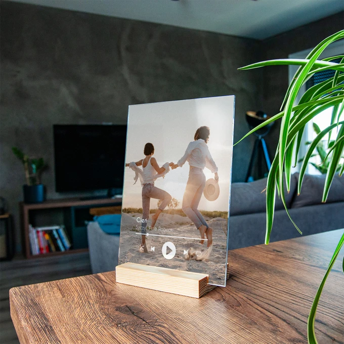 Ramka spotify z Twoim zdjęciem na szkle akrylowym 15x21 full foto