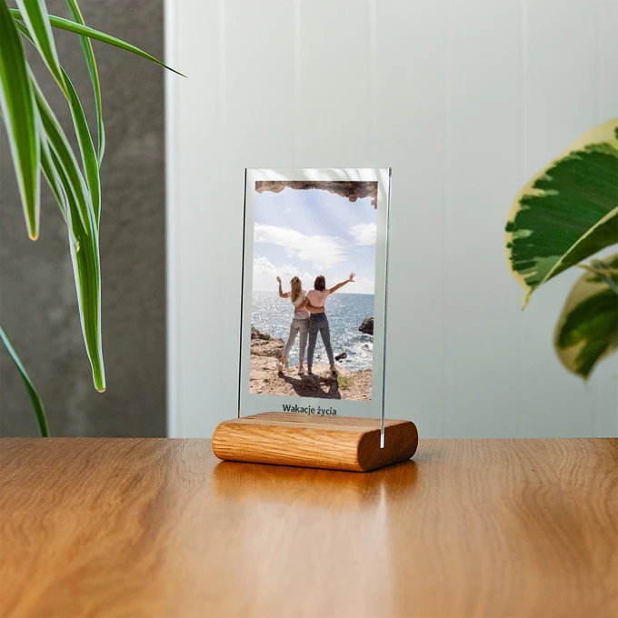 Ramka ze zdjęciem i napisem na szkle akrylowym mini