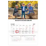 Kalendarz jednodzielny ze zdjęciem na prezent dla babci i dziadka