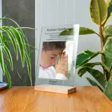 Podziękowania dla dziadków chrzestnych na komunię od dziecka ramka ze zdjęciem na szkle akrylowym 21x30 cm