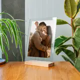 Zdjęcie na szkle ramka ze zdjęciem na szkle akrylowym prezent pamiątka ze zdjęciem i napisem A4